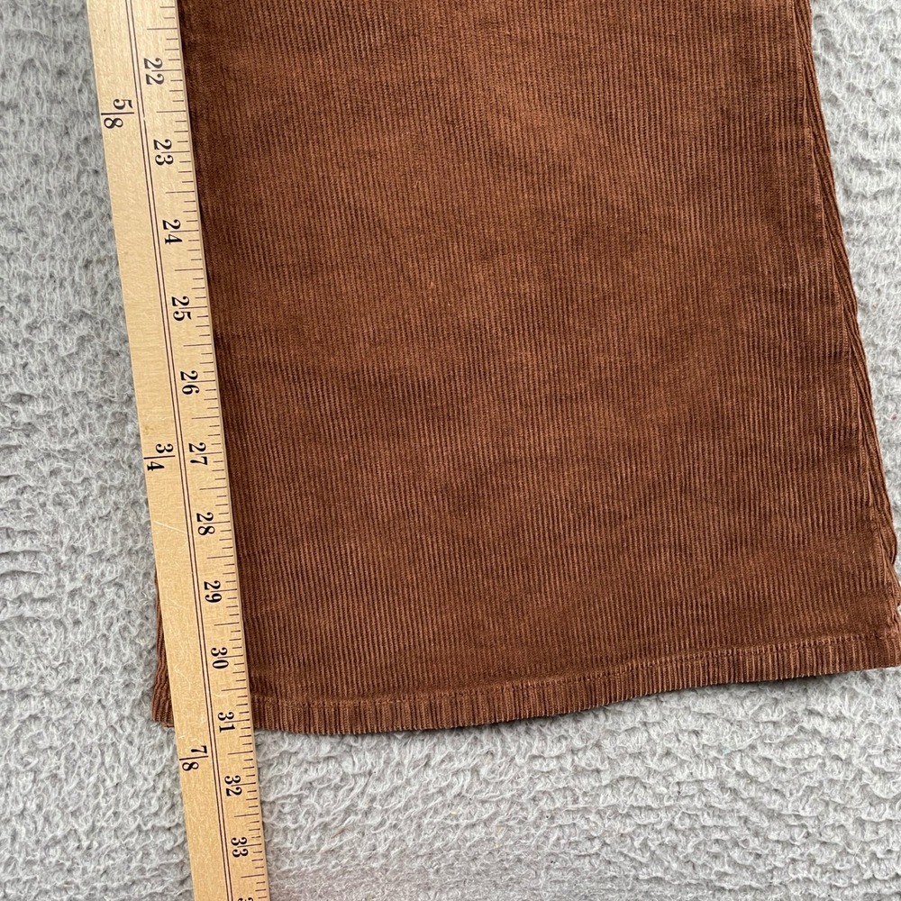 American Eagle Corduroy Pants Womens 6 Brown Flare Stretch High Rise Retro 70s - Picture 8 of 9